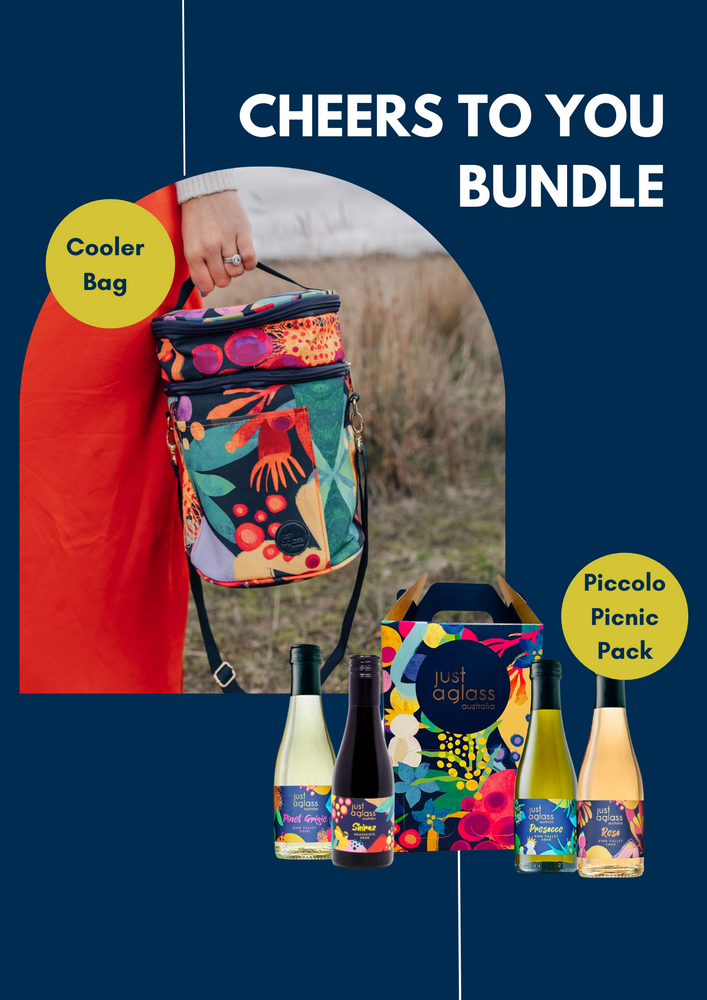 Cheers to You Gift Bundle - Piccolo Picnic Pack and Cooler Bag - Just a Glass Australia