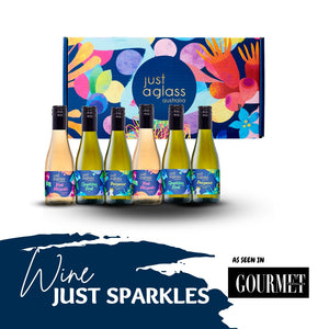 
                  
                    Load image into Gallery viewer, Just a Glass Australia – Just Sparkles Curated Piccolo Wine Tasting Box
                  
                