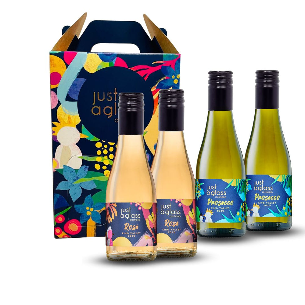 Piccolo Picnic 4x Bottle Pack King Valley Rose, King Valley Prosecco - Just a Glass Australia