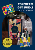 CORPORATE GIFT BOX BUNDLE - 10 x Twin Gift Box Piccolo Packs - Just a Glass Australia