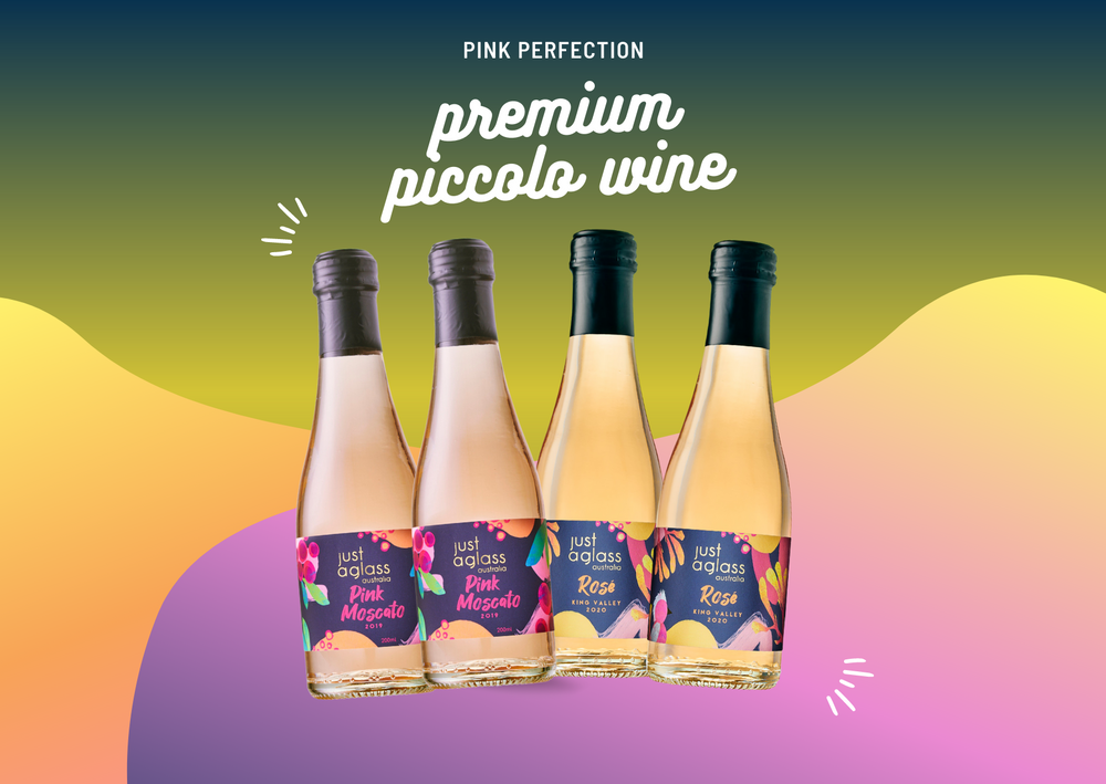 
                  
                    Load image into Gallery viewer, Piccolo Picnic 4x Bottle Pack King Valley Rose, Pink Moscato - Just a Glass Australia
                  
                