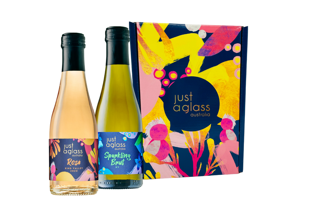
                  
                    Load image into Gallery viewer, Twin Gift Box - Rose and Sparkling Brut - Just a Glass Australia
                  
                